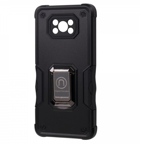 Накладка Armor Magnet Ring case для Xiaomi Poco X3 чорна-0