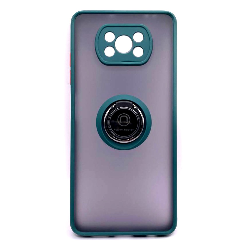 Накладка Totu Gingle Ring для Xiaomi Poco X3/X3 Pro/X3 NFC оливкова-0