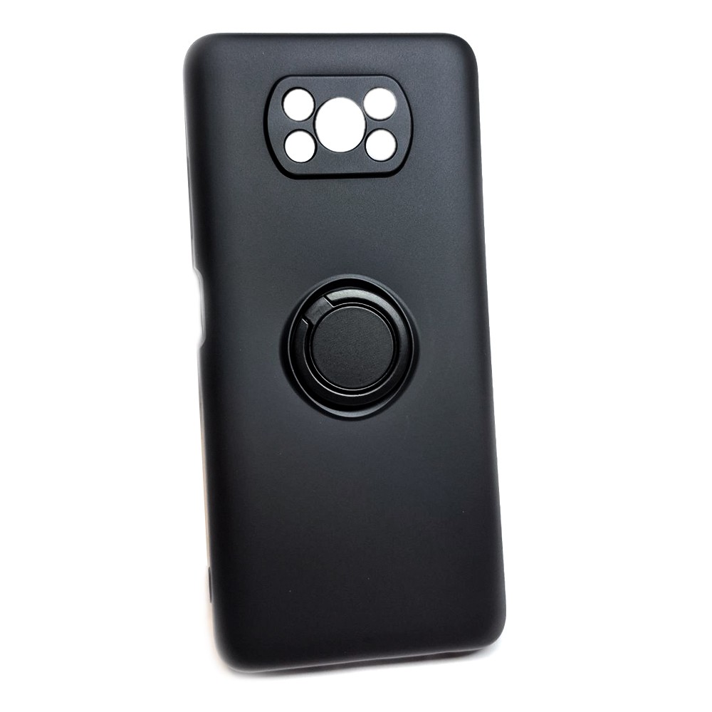 Чохол накладка WAVE Light Color Ring для Xiaomi Poco X3/X3 Pro Чорна-0