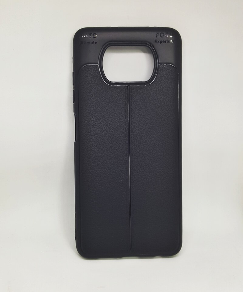Накладка Ultimate Leather для Xiaomi Poco X3 NFC чорна-0