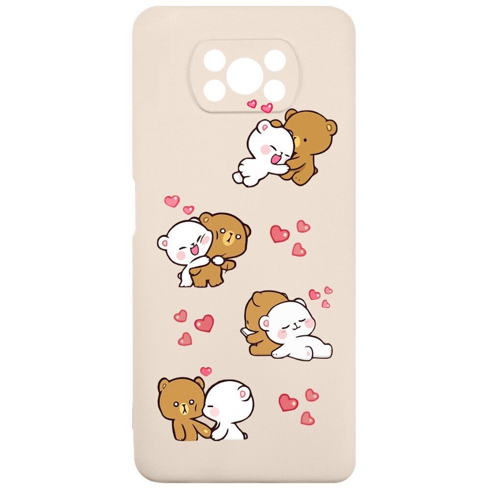 Накладка MiaMi Cartoon для Xiaomi Poco M3 Pink Sand Bears-0