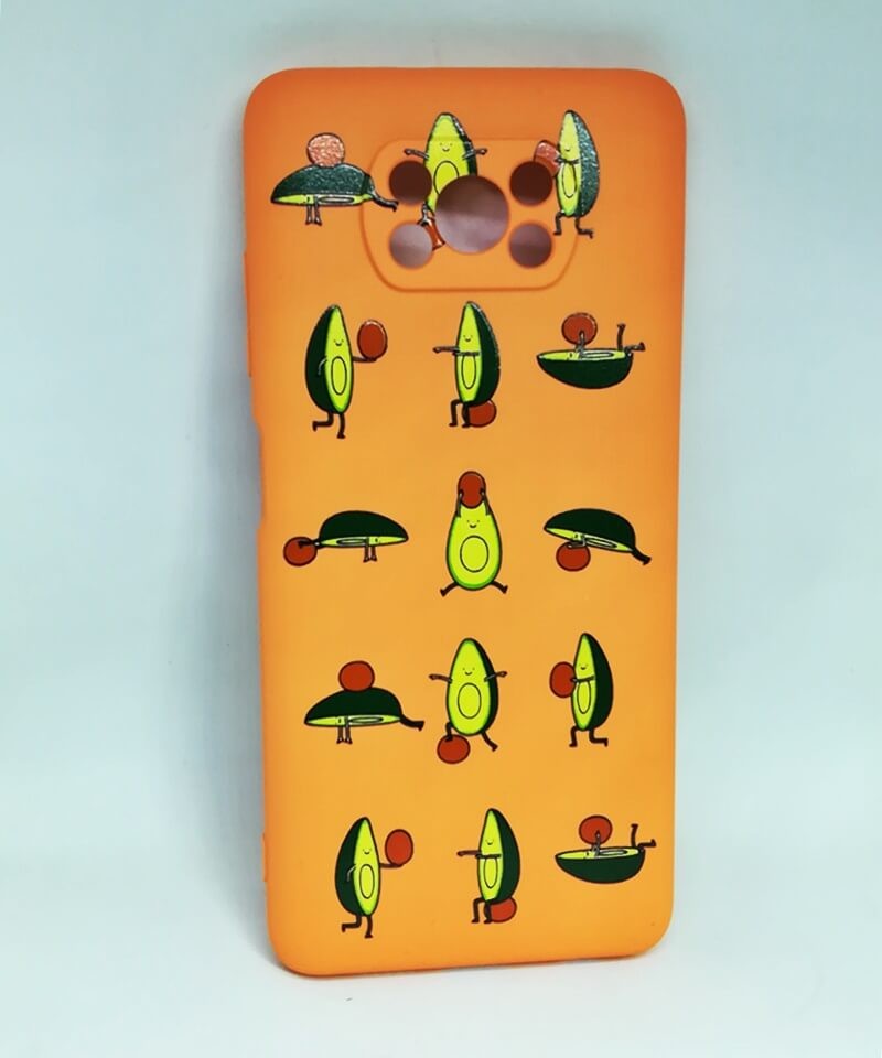 Накладка MiaMi Cartoon для Xiaomi Poco X3 Orange Avocado-0