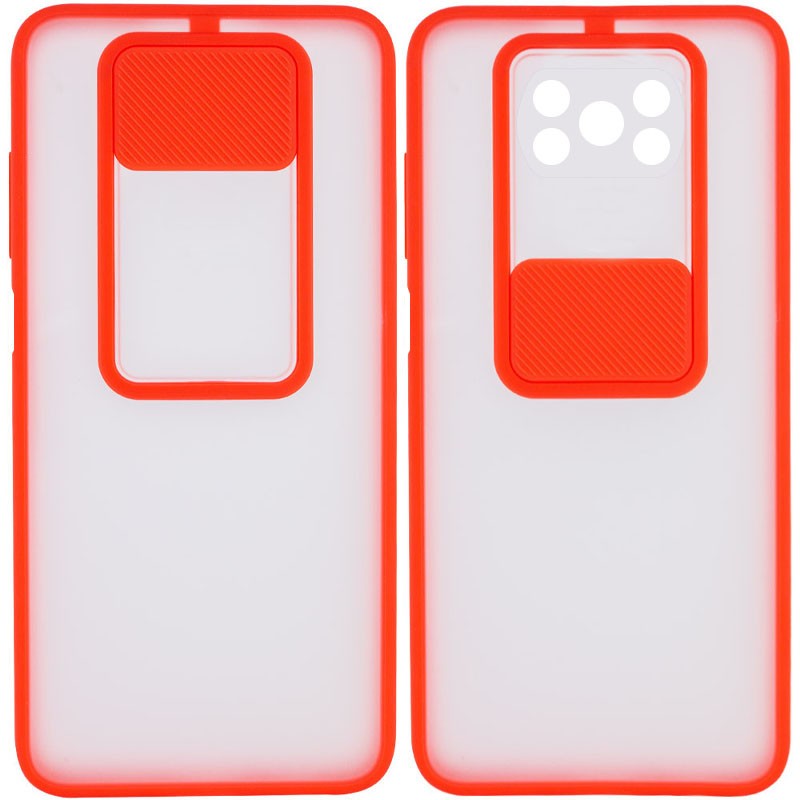 Накладка Camshield mate TPU для Xiaomi Poco X3 NFC / Poco X3 Pro червона шторка-0