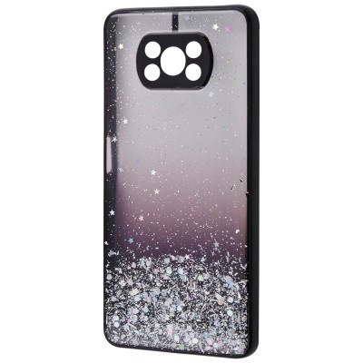 Накладка Glitter Bling Sequins для Xiaomi Poco X3/Poco X3 Pro (black)-0