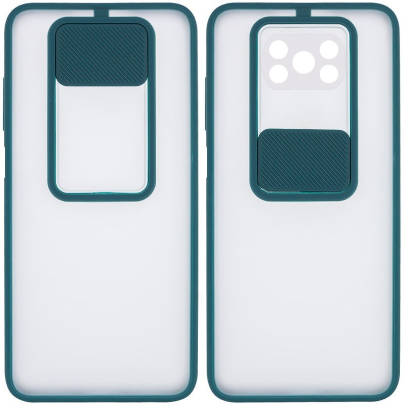 Накладка Camshield mate TPU для Xiaomi Poco X3 NFC / Poco X3 Pro зелена шторка-0