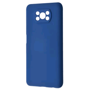 Silicone Cover Full Camera without Logo (A) для Xiaomi Poco X3/Poco X3 Pro (dark blue)-0