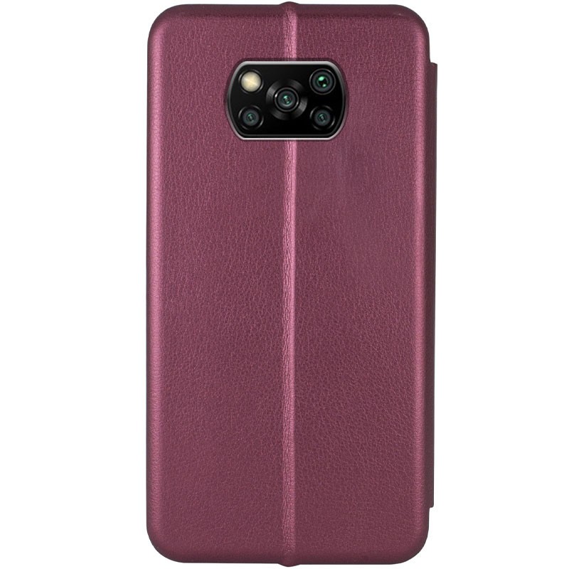 Книжка Premium для Xiaomi Poco X3/X3 Pro бордова-1