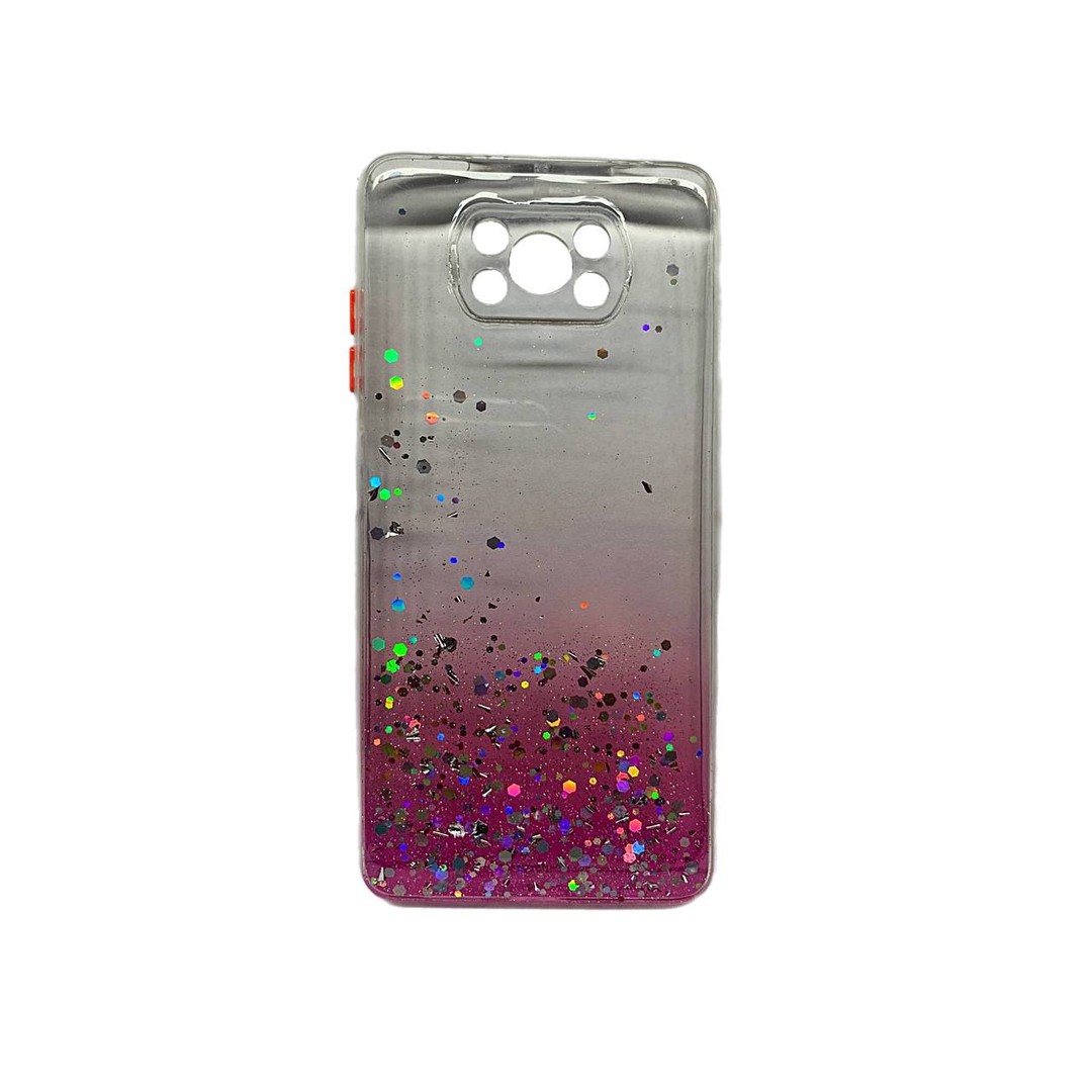Накладка Glitter Bling Sequins для Xiaomi Poco X3/Poco X3 Pro (Pink)-0