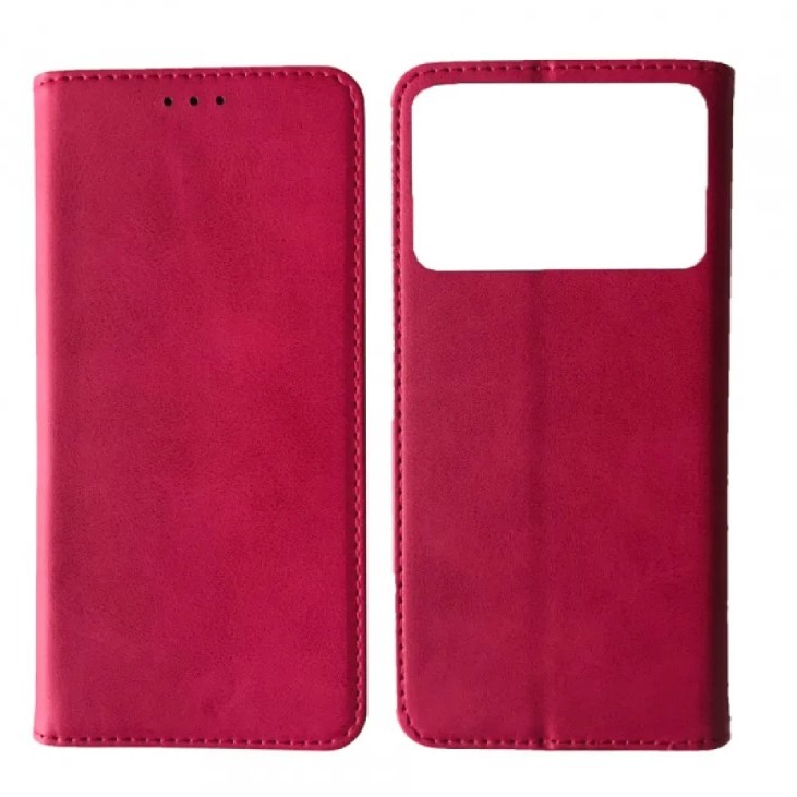 Книжка Black TPU Magnet для Xiaomi Poco X4 Pro рожева-0