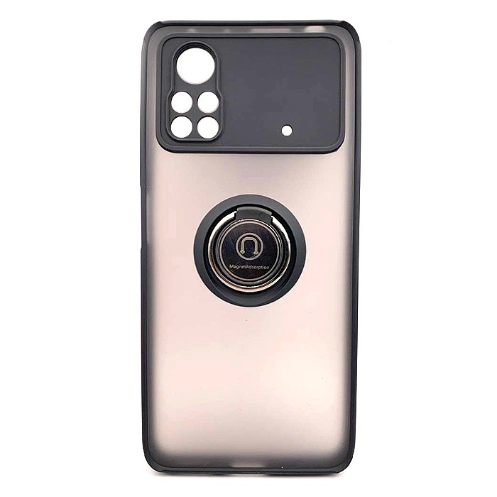 Накладка Totu Gingle Ring для Xiaomi Poco X4 Pro 5G чорна-0