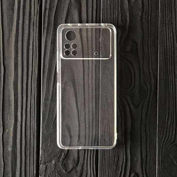 Накладка Molan Cano Glossy Jelly для Xiaomi Poco X4 Pro 5G прозора з блискітками-0