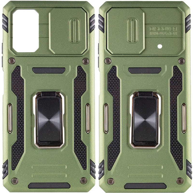 Накладка Camshield Army Ring для Xiaomi Redmi Note 13 Pro 4G/Poco M6 Pro 4G Оливковий-0