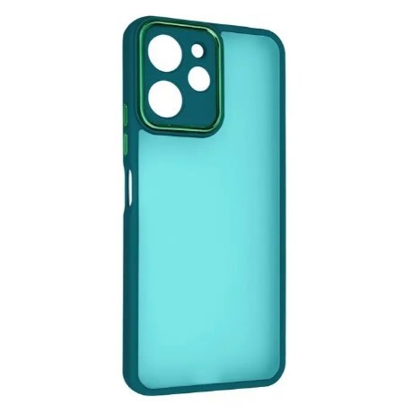 Накладка Luxury Metal Lens для Xiaomi Poco X5 Pro зелена-0