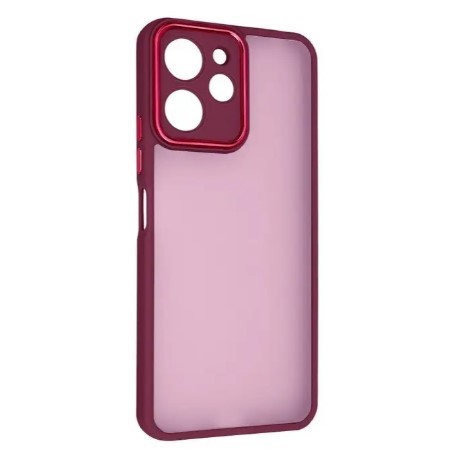 Накладка Luxury Metal Lens для Xiaomi Poco X5 Pro бордова-0