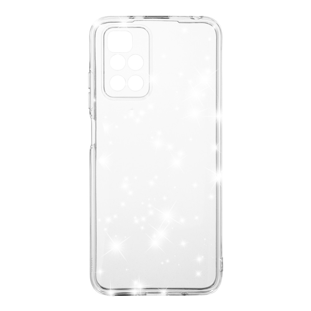 Накладка Molan Cano Glossy Jelly для Xiaomi Redmi 10 прозора з блискітками-0