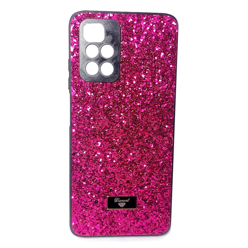 Накладка Bling Grainy Diamond Separate Camera для Xiaomi Redmi 10 (Малинова)-0