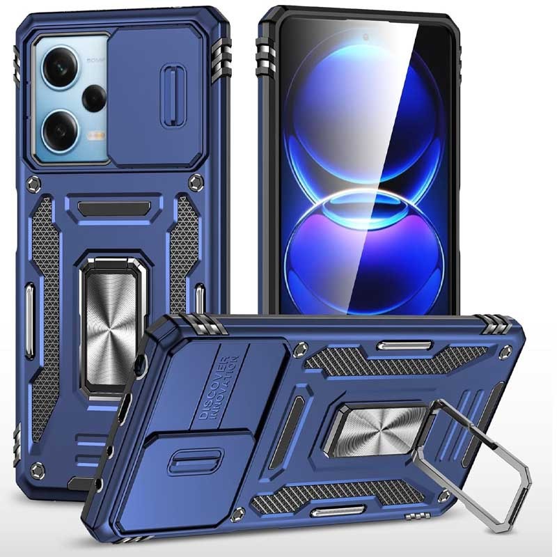 Накладка Camshield Army Ring для Xiaomi Redmi 12/Poco M6 Pro 5G Navy-0