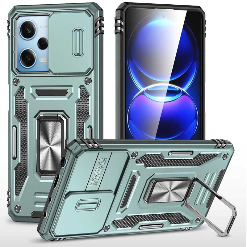 Накладка Camshield Army Ring для Xiaomi Redmi 12 Зелений-0