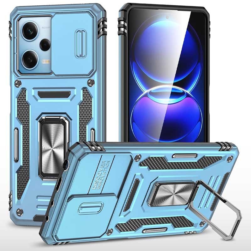 Накладка Camshield Army Ring для Xiaomi Redmi 12 Блакитний-0