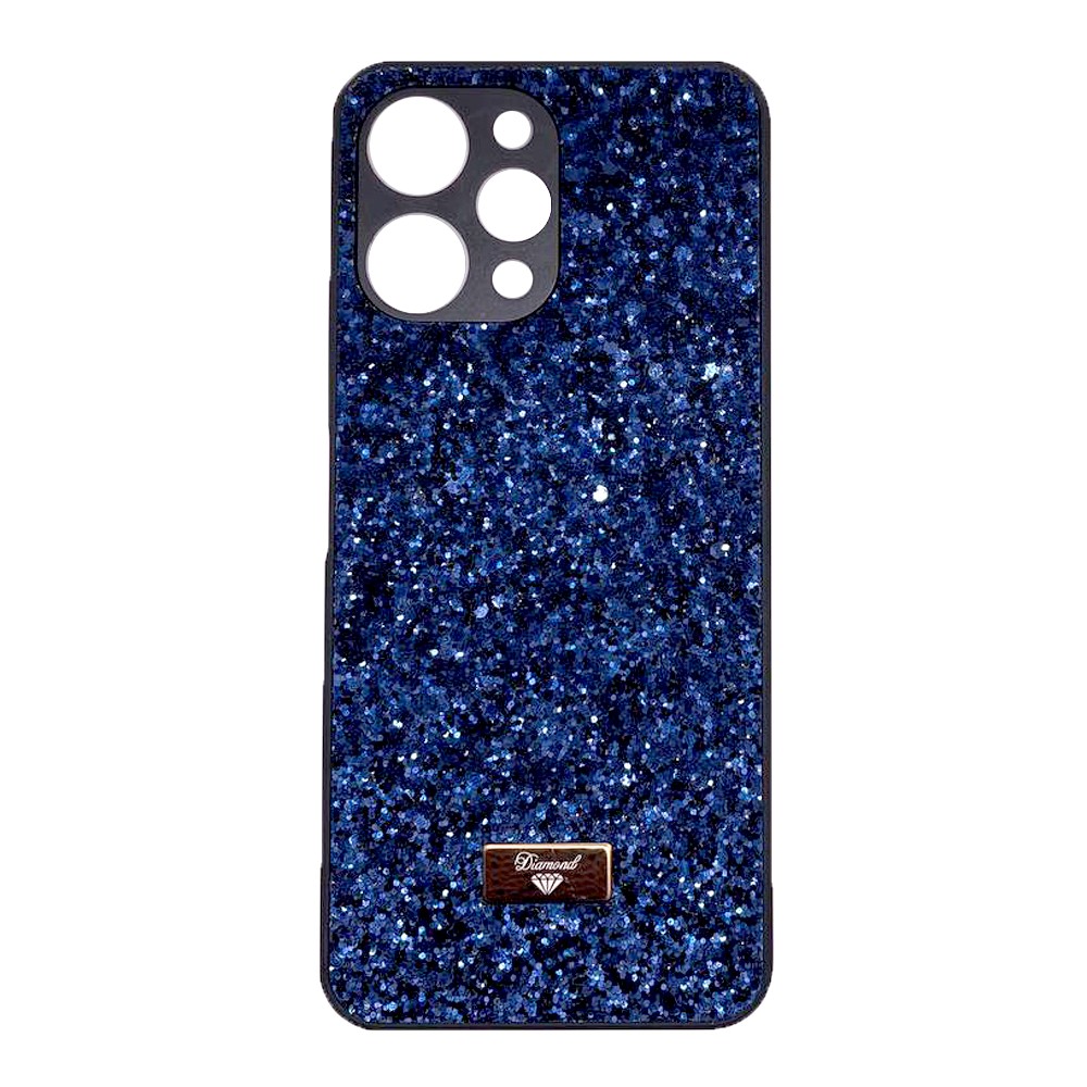 Накладка Bling Grainy Diamond Separate Camera для Xiaomi Redmi 12 4G/5G (Синя)-0
