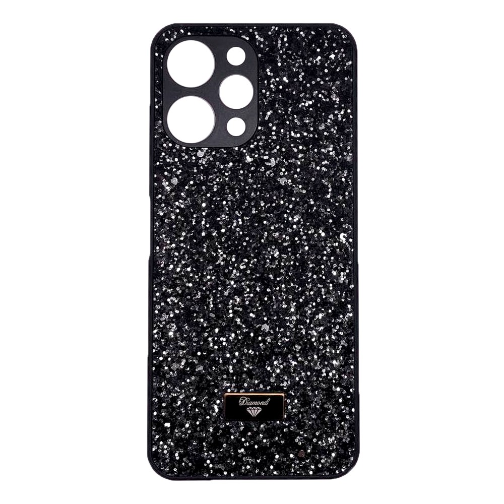 Накладка Bling Grainy Diamond Separate Camera для Xiaomi Redmi 12 4G/5G (Чорна)-0