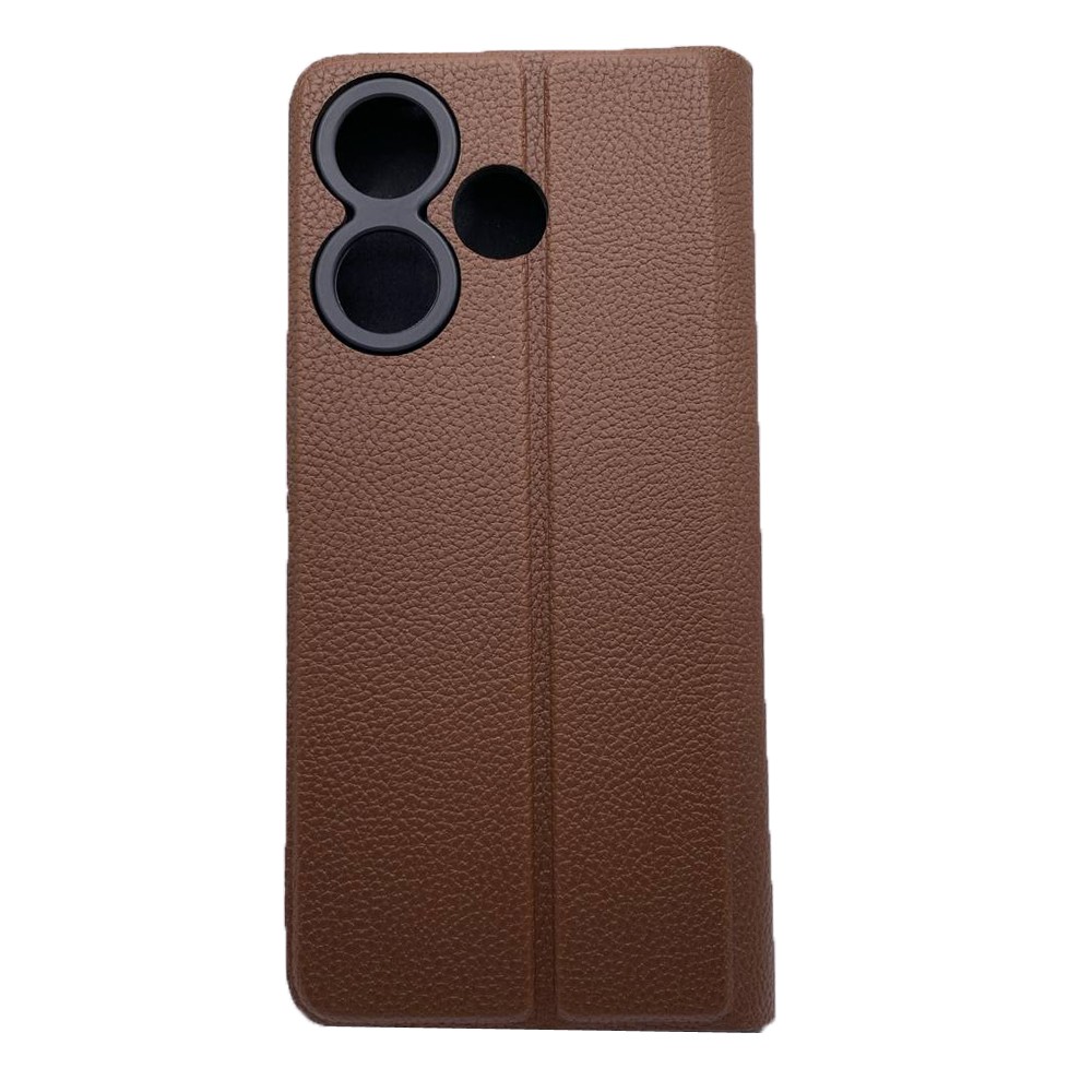 Книжка Leather Flip case для Xiaomi Redmi 13/Poco M6 4G (Brown)-1