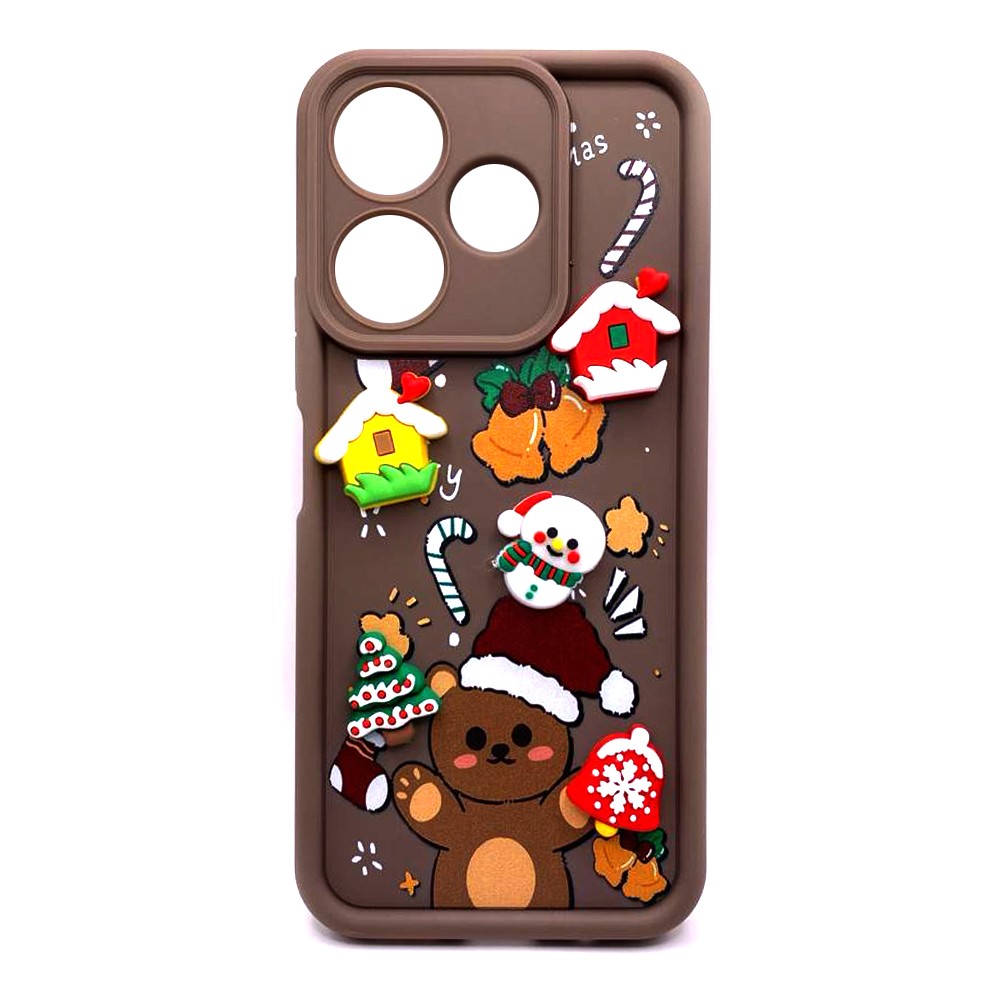 Накладка Christmas Toys для Xiaomi Redmi 13  (Brown)-0