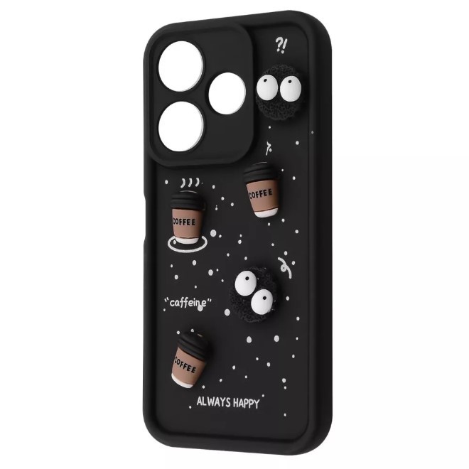 Чохол Pretty Toys для Xiaomi Redmi 13 4G/ Poco M6 4G (Black/Always Happy)-0
