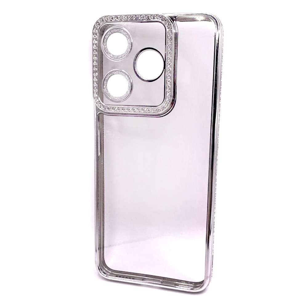 Чохол Clear Diamonds для Xiaomi Redmi 13 4G / Poco M6 4G срібний-0