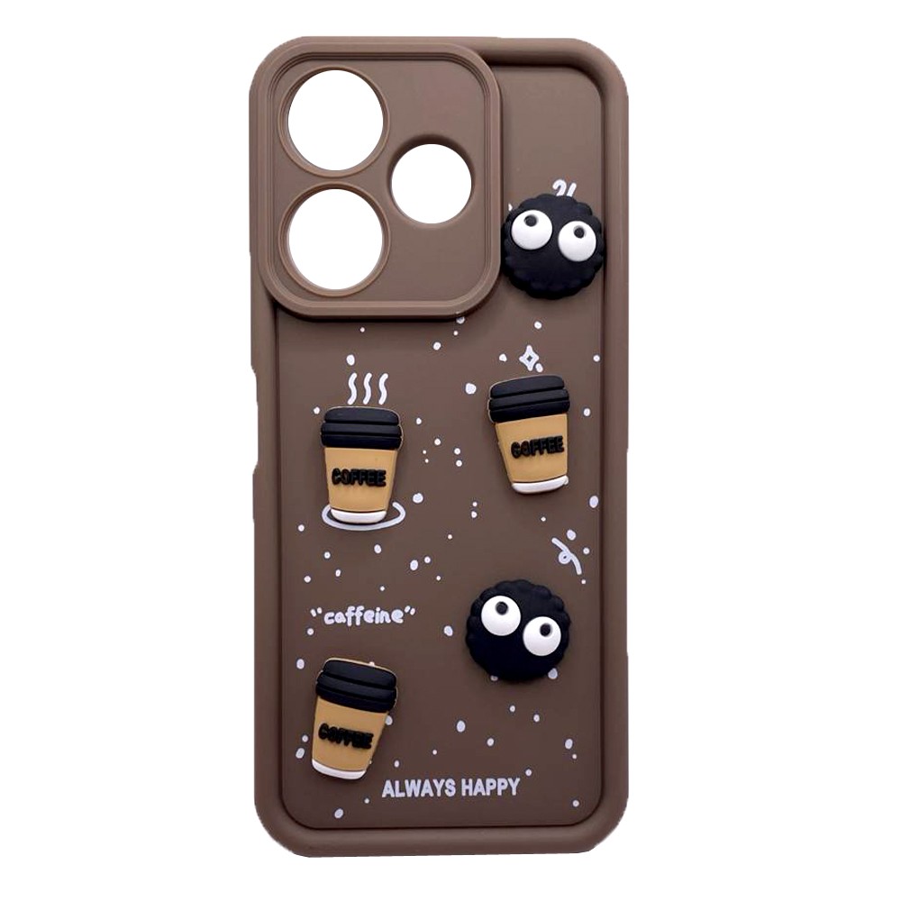 Чохол Pretty Toys для Xiaomi Redmi 13 4G/ Poco M6 4G (Brown/Always Happy)-0