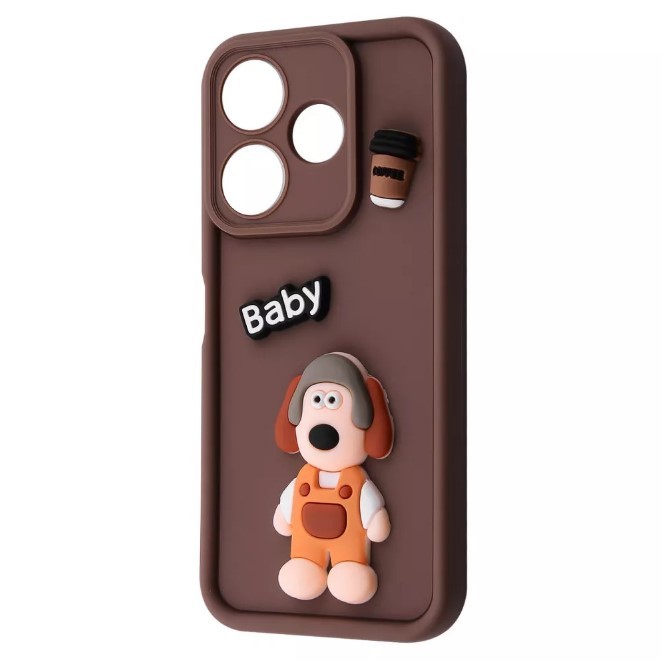 Чохол Pretty Toys для Xiaomi Redmi 13 4G/Poco M6 4G/Note 13R (Brown/Dog)-0