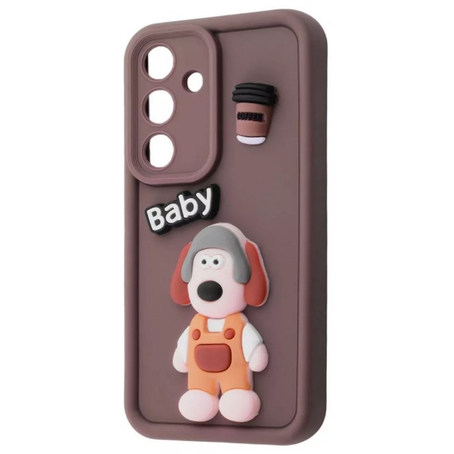 Чохол Pretty Toys для Samsung S21FE  (Brown/dog)-0