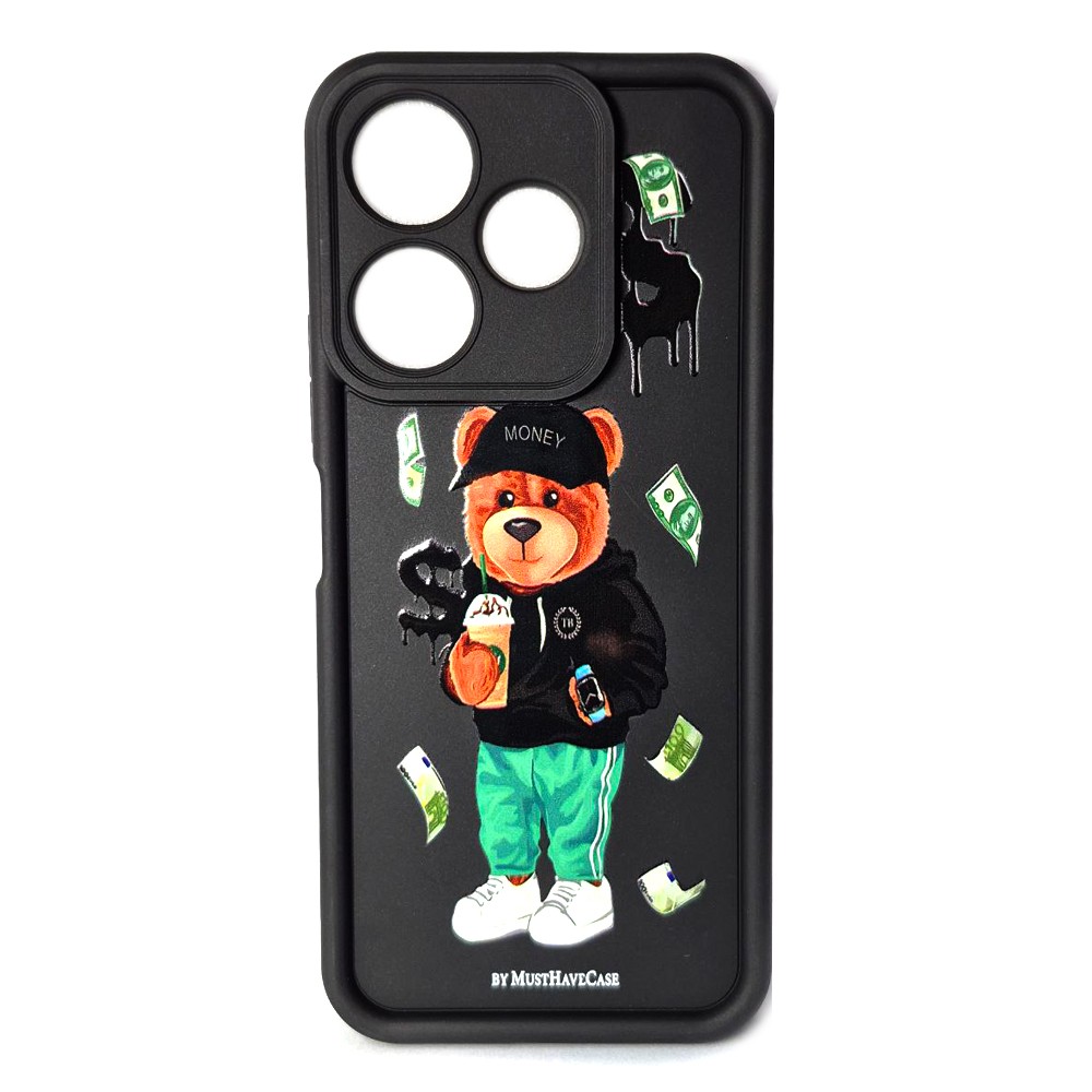 Накладка Shock Sides Resistant для Xiaomi Redmi 13 Black/bear money-0