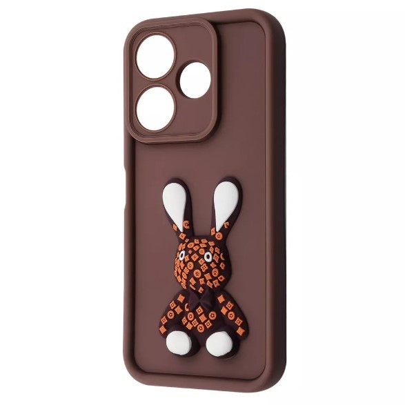 Чохол Pretty Toys для Xiaomi Redmi 13 4G/Poco M6 4G/Note 13R (Brown/rabbit)-0