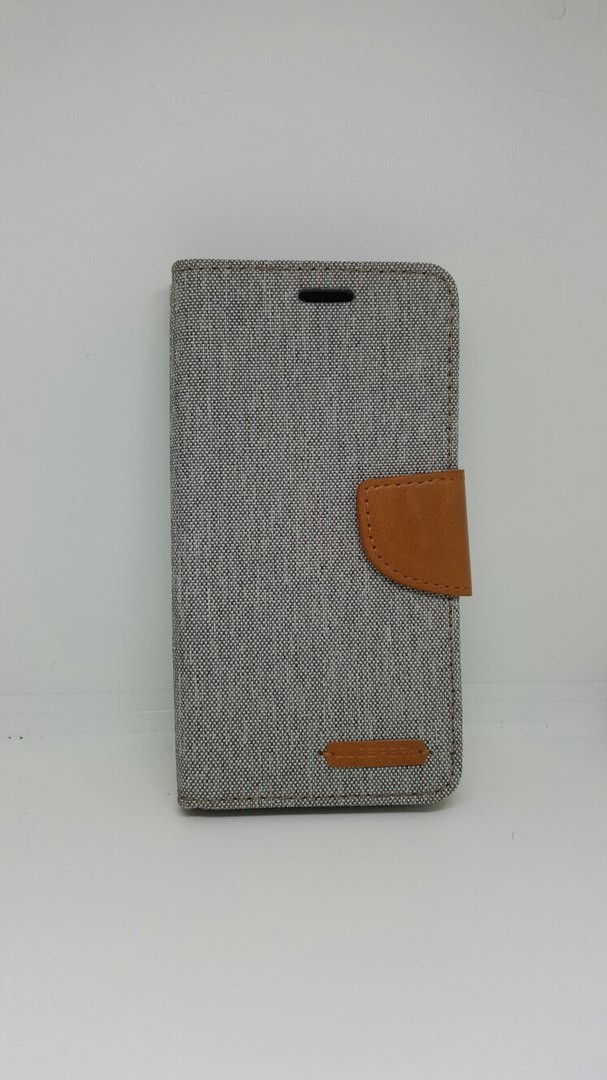 Книжка Goospery Canvas для Samsung A3 (2016) A310 сіра-0