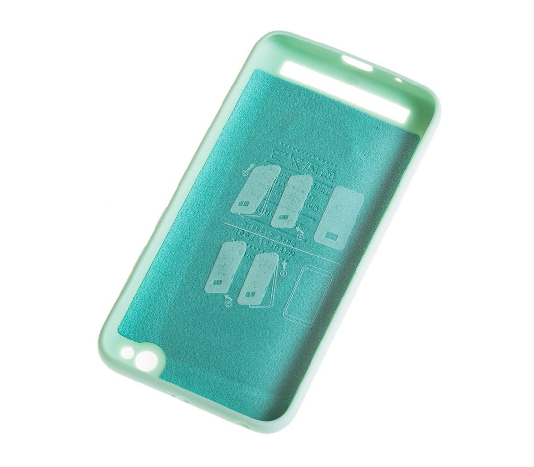 Накладка Silicone Cover с микро фиброй Xiaomi Redmi 5A мятный-2