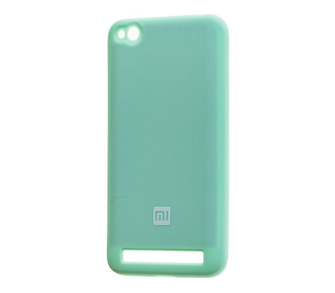Накладка Silicone Cover с микро фиброй Xiaomi Redmi 5A мятный-0