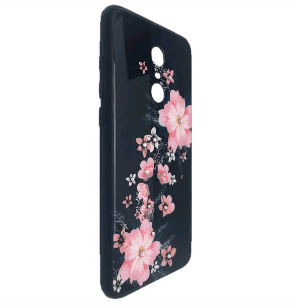 Накладка Shining flowers для Xiaomi Redmi 5 рожеві квіти-0
