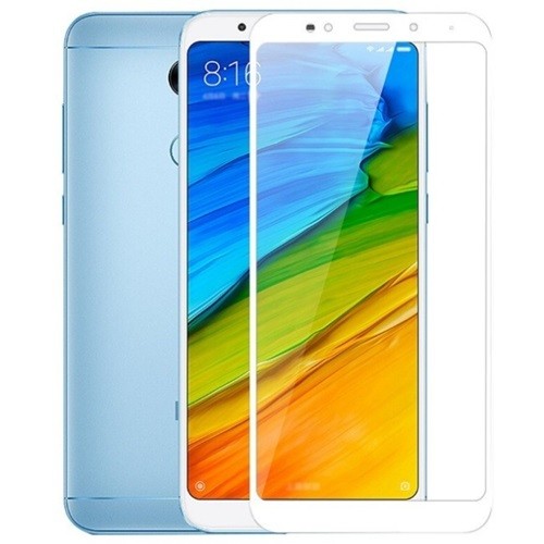 Захисне скло Miza для Xiaomi Redmi 5 з білою рамкою-0