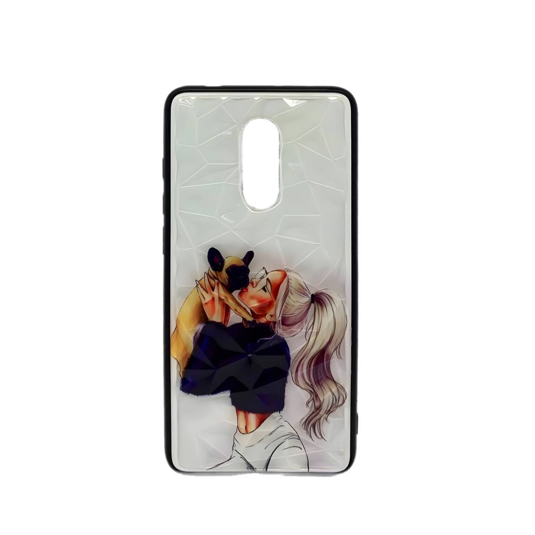 Накладка Ladies для Xiaomi Redmi 5 Дівчина з бульдогом-0