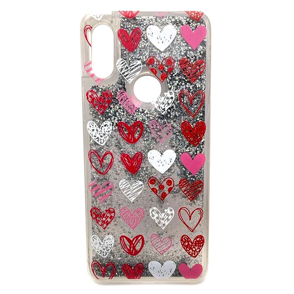 Накладка MiaMI Liquid для Xiaomi Redmi 7 Hearts (переливається)-0