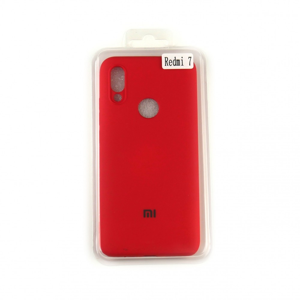 Накладка Silicone Case Full Cover для Xiaomi Redmi 7 Red-0