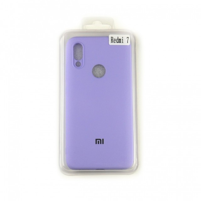 Накладка Silicone Case Full Cover для Xiaomi Redmi 7 лавандова-0