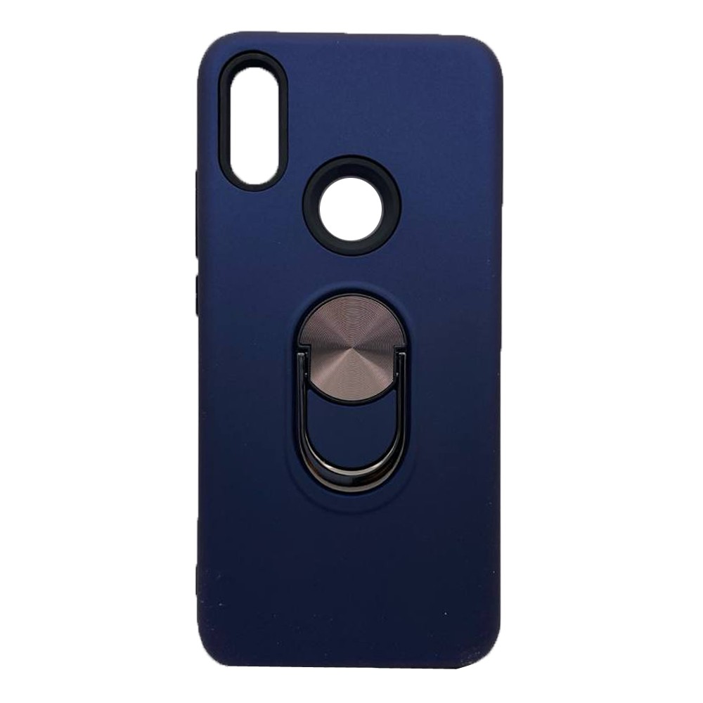 Чохол з кільцем SoftTouch для Xiaomi Redmi 7 (Темно-синій)-0