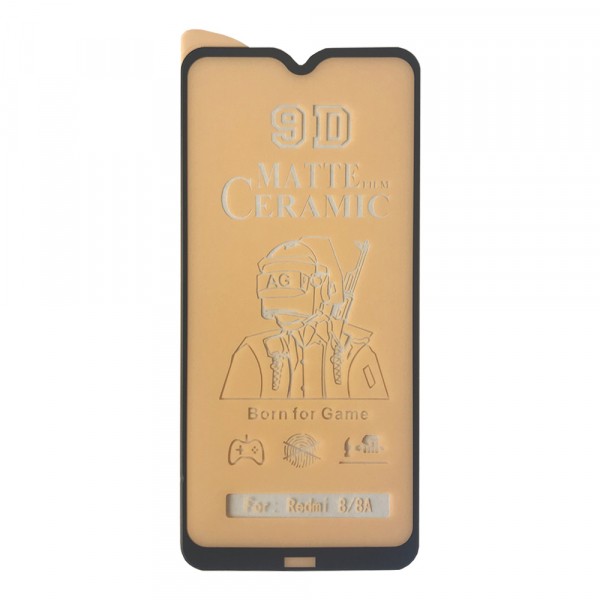 Гнучке скло Ceramic Matt для Xiaomi Redmi 8/8a матове з чорною рамкою-0