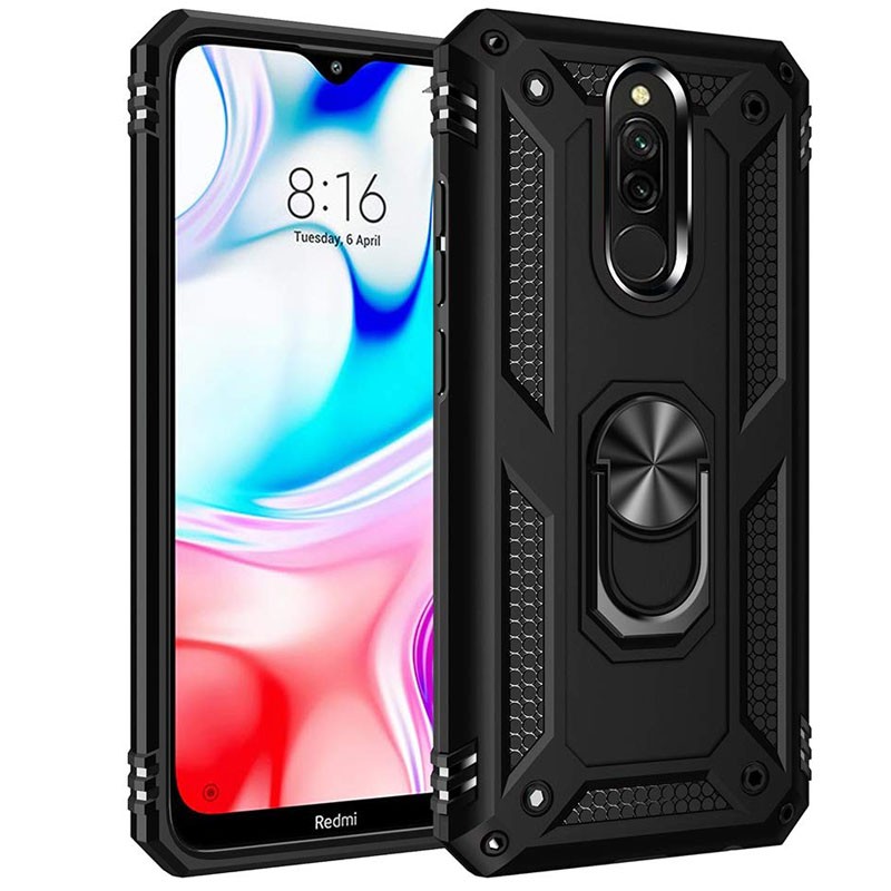 Накладка під магнітний тримач Serge Ring для Xiaomi Redmi 8/8A (Чорний)-0