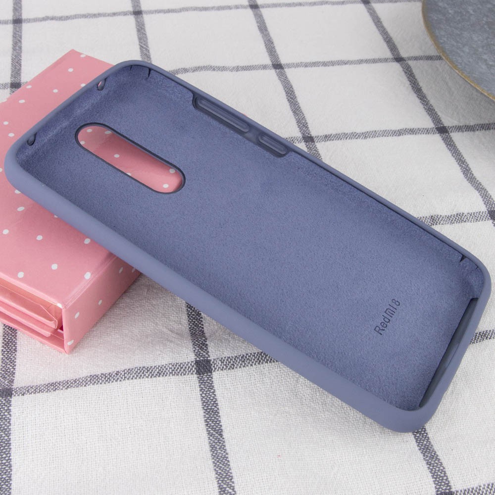 Silicone Cover Full Protective для Xiaomi Redmi 8 Lavender Gray-2