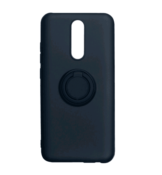 Накладка ColorRing з кільцем для Xiaomi Redmi 8/8A темно-синя-0