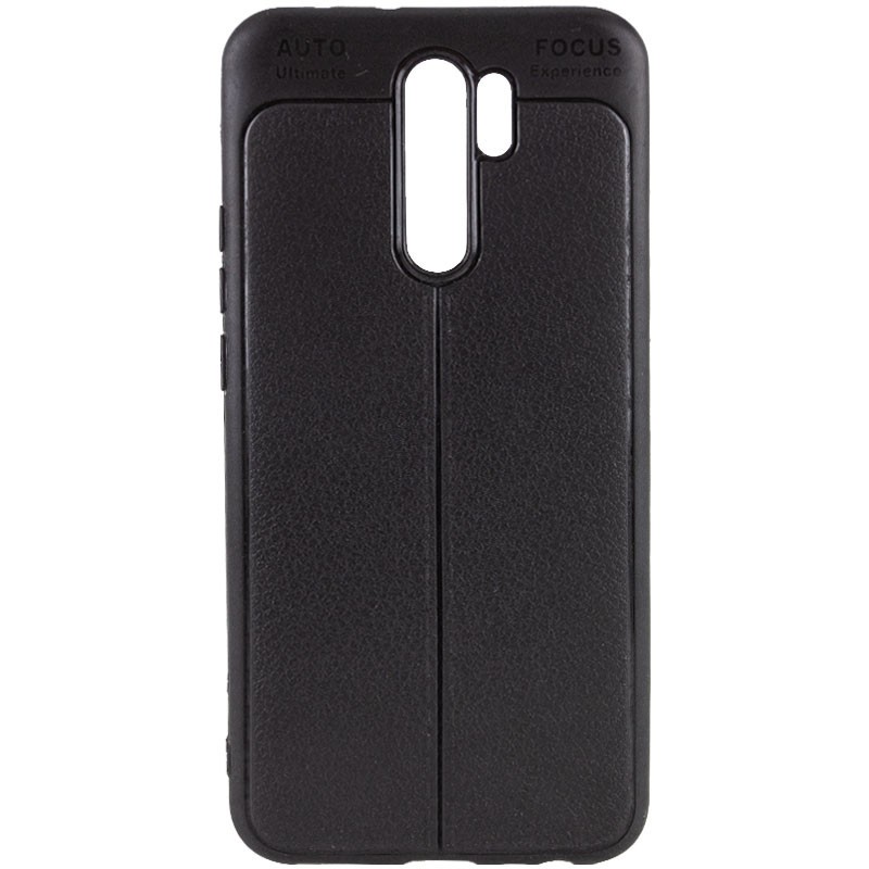 Накладка Ultimate Experience Leather для Xiaomi Redmi 9 чорна-0