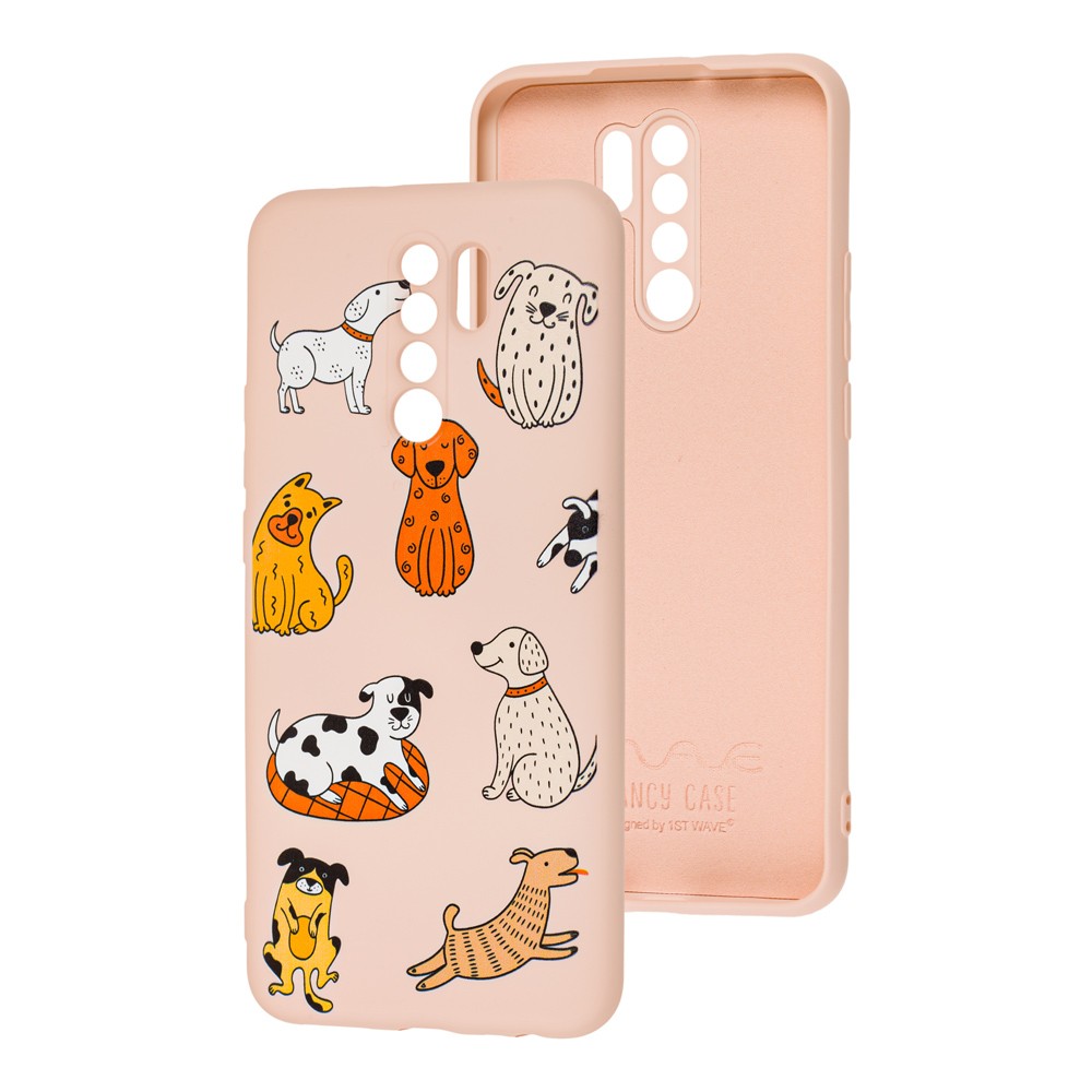 WAVE Fancy для Xiaomi Redmi 9 (funny dogs/pink sand)-0